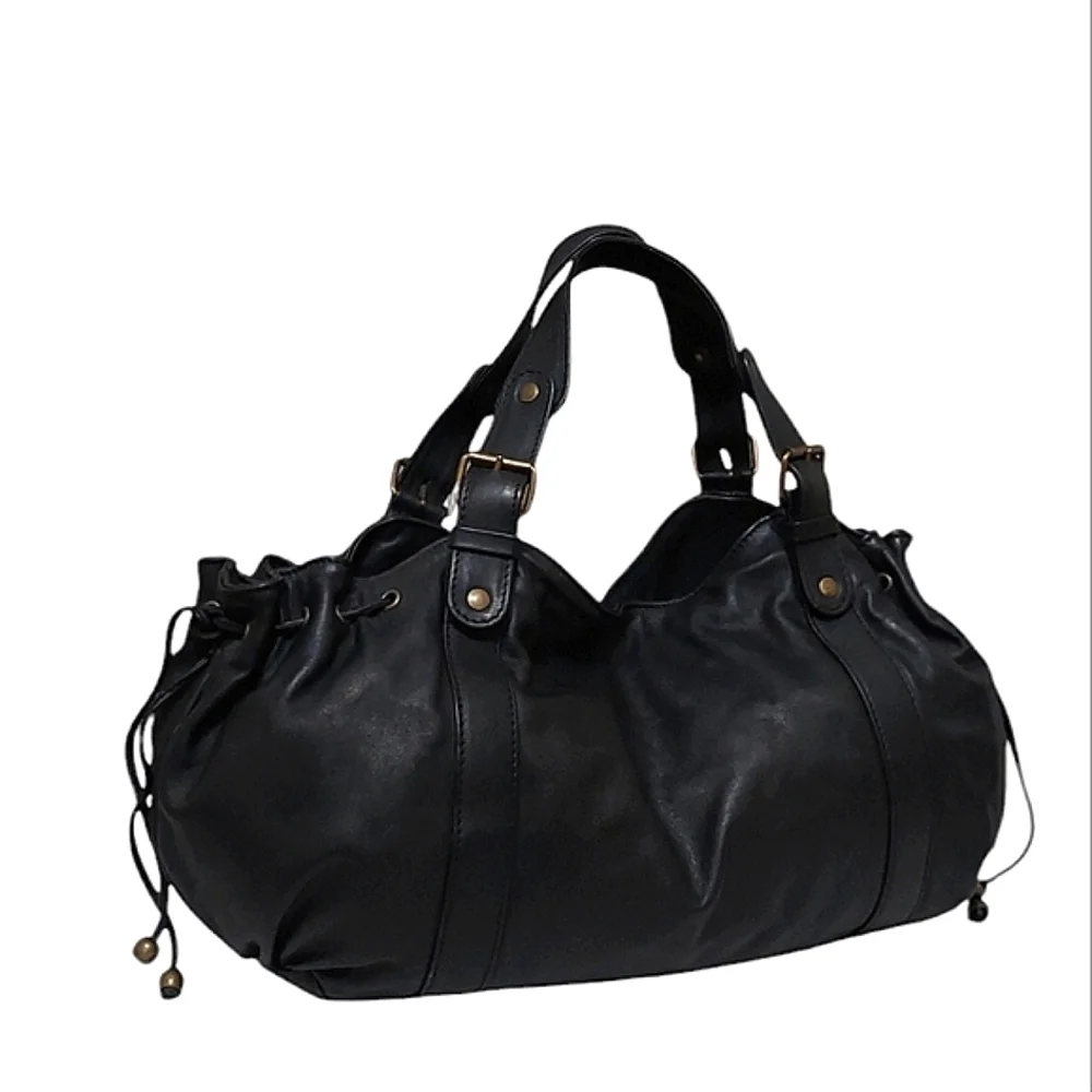 Gerard Darel 36H Large Calf Leather Shoulder Satchel Excellent Condition